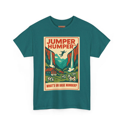 Jumper Humper Unisex Heavy Cotton Tee, Base Groupie Shirt, Adventure Apparel, Casual Outfit, Vintage Graphic Tee, Gift for Outdoor Lovers
