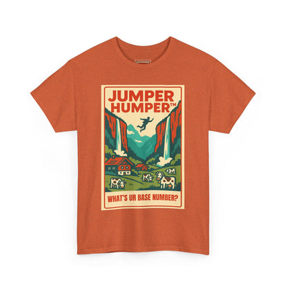 Jumper Humper Unisex Heavy Cotton Tee, Base Groupie Shirt, Adventure Apparel, Casual Outfit, Vintage Graphic Tee, Gift for Outdoor Lovers