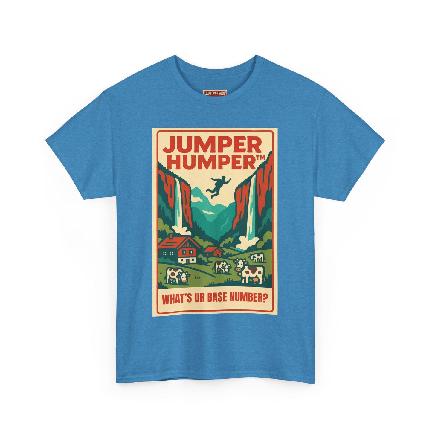 Jumper Humper Unisex Heavy Cotton Tee, Base Groupie Shirt, Adventure Apparel, Casual Outfit, Vintage Graphic Tee, Gift for Outdoor Lovers